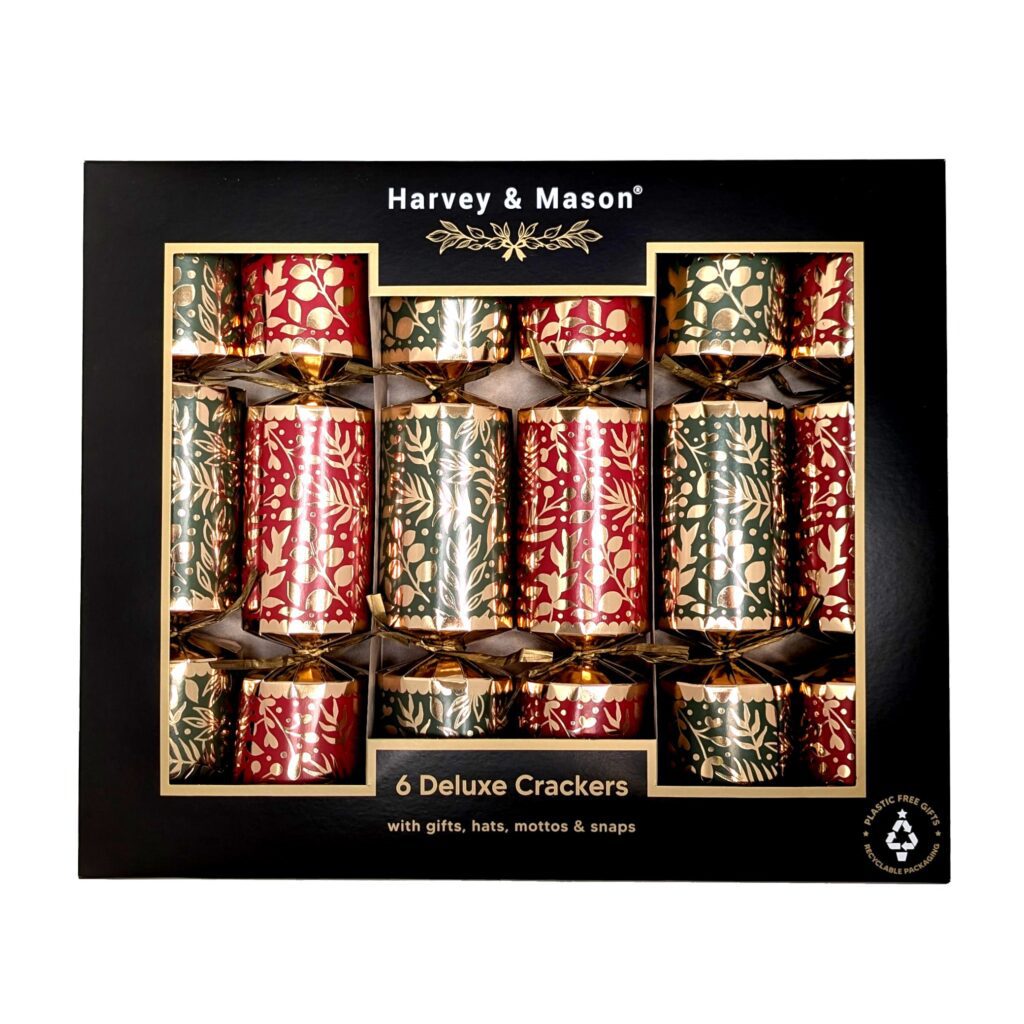 Harvey & Mason Deluxe Red & Green Christmas Crackers Pack Of 6 5015302182571 2